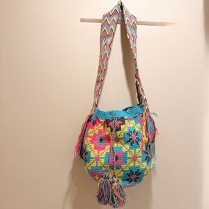 BNWOT HANDMADE CROCHET WAYUU MOCHILA BAG #2